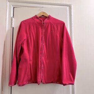 Lilly Pulitzer pink fleece zip up jacket - Size XL